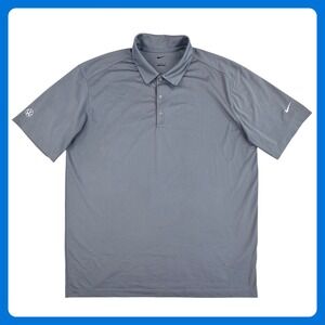 Volkswagen Nike Golf Polo Shirt Men Large Gray Performance Stretch Bug Van VW